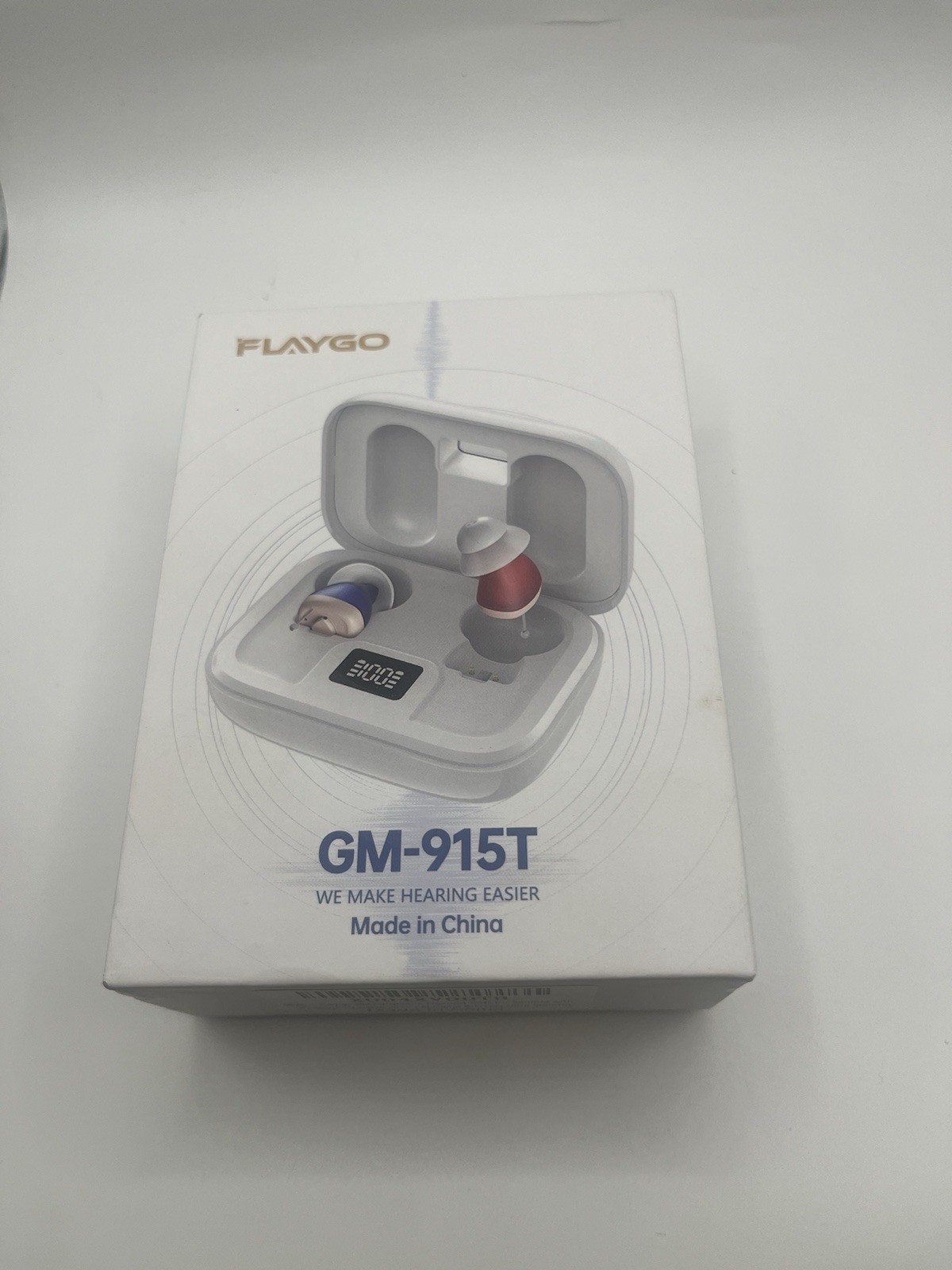 FlayGo Rechargeable Hearing Aids GM – 915T Noise Cancellation New In Opened Box