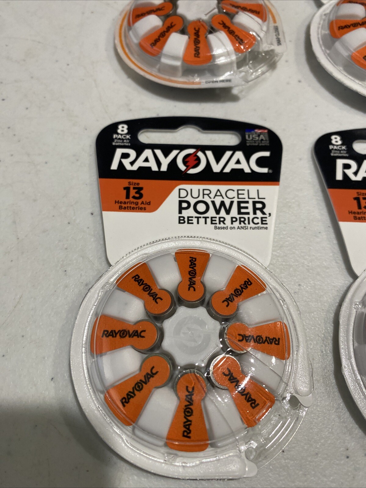 Lot Of 4 Rayovac Size 13 Hearing Aid Battery 8-Pack -32 Total Exp 2026 2027