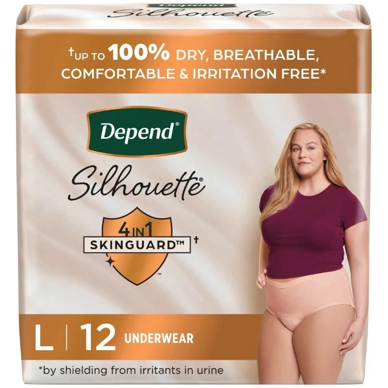 Depend Silhouette Women’s Incontinence & Postpartum Underwear for Bladder Leaks