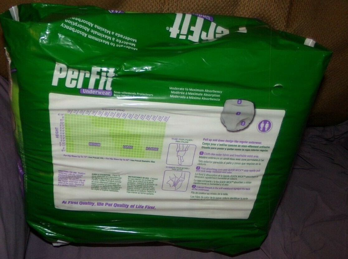 First Quality PER-FIT Protective Underwear, X-Large Sold By Bag of 14 (PF514)