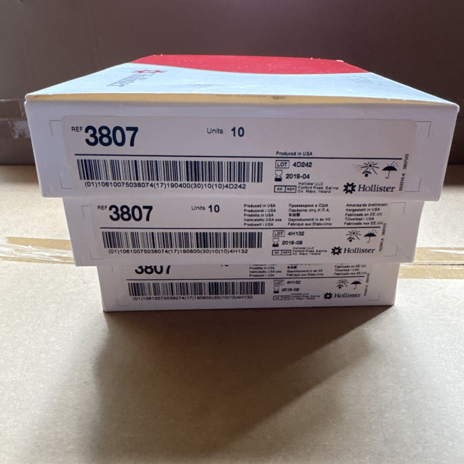Hollister 3807 Drainable Ostomy Pouch Box. Open Box. Lot Of 3. As Is Exp 2019