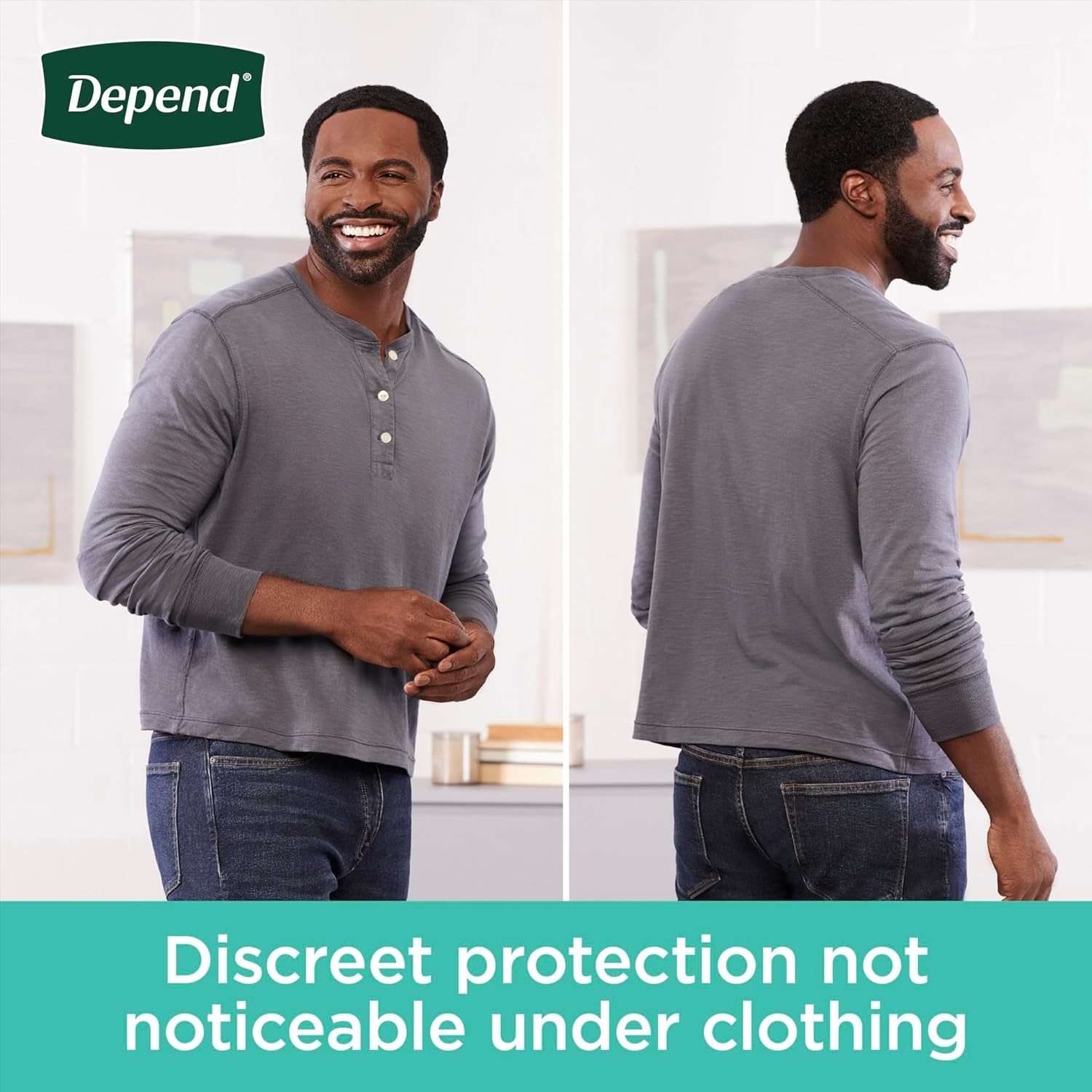 Depend Fresh Protection Incontinence Underwear Men XL 68ct Maximum Grey