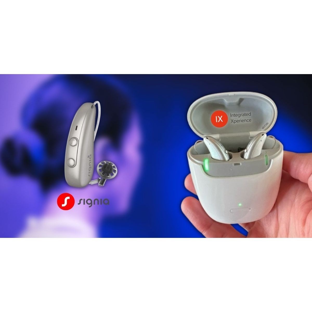 2 New Signia CHARGE AND GO 7 IX + PORTABLE +3YR warranty + Programming Any Color