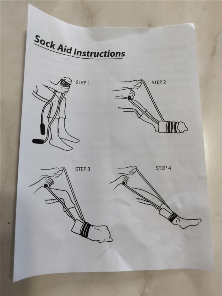 Flat Bottom SOCK AID Sock Puller for Larger Feet and Easier to Pull Up
