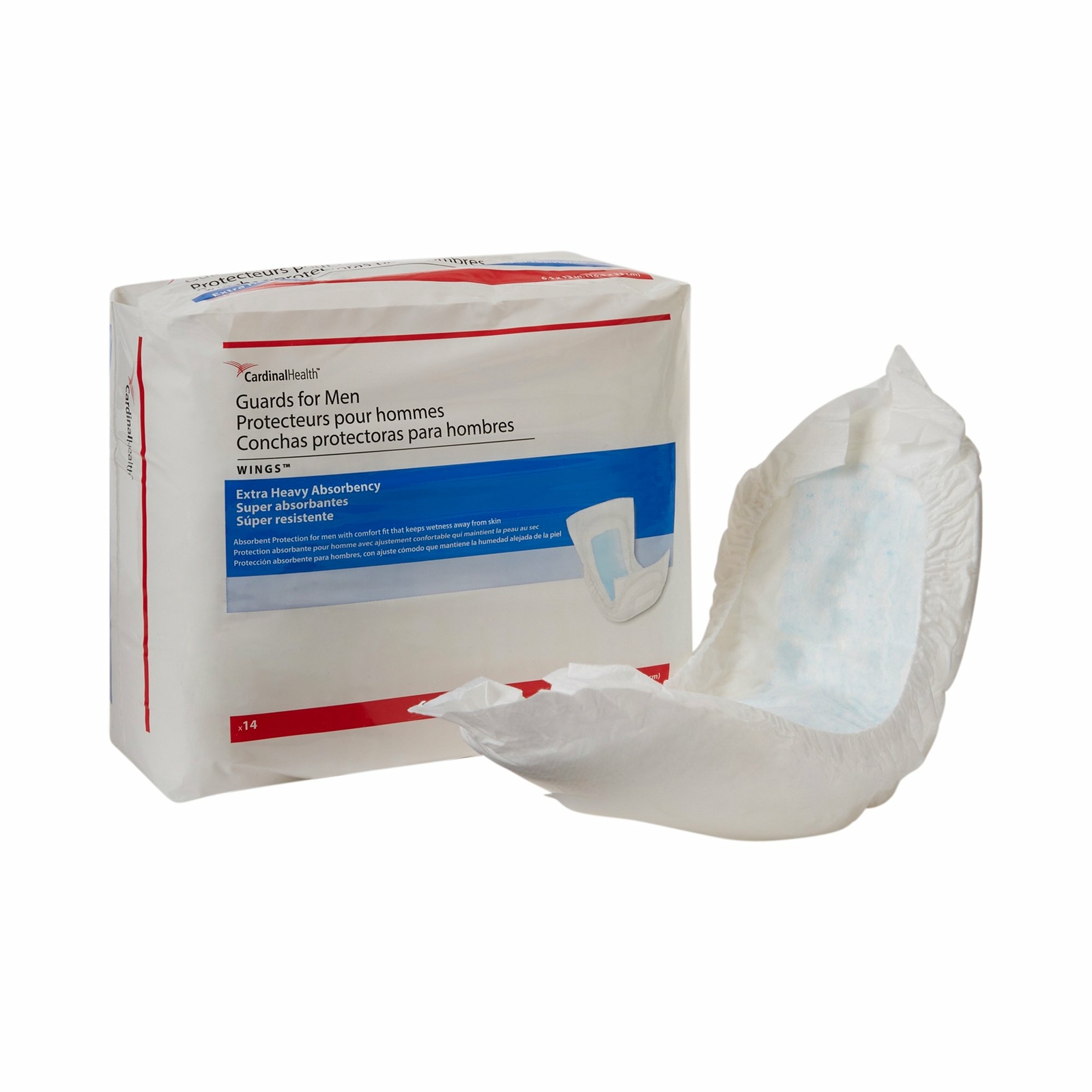 Sure Care Male Incontinent Pad Contoured 6.5 x 13″ 23246A Extra Heavy 14 Ct