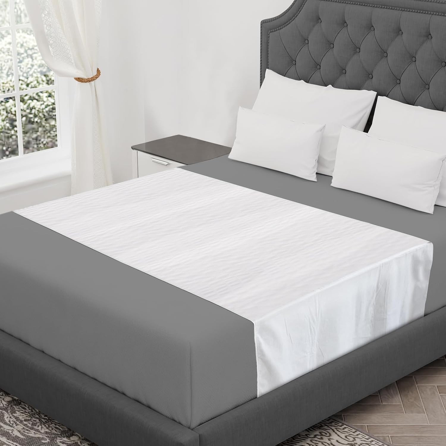 CoolShields Waterproof Bed Pads Incontinence 54″ x 36″ (Full) Washable Reusab…