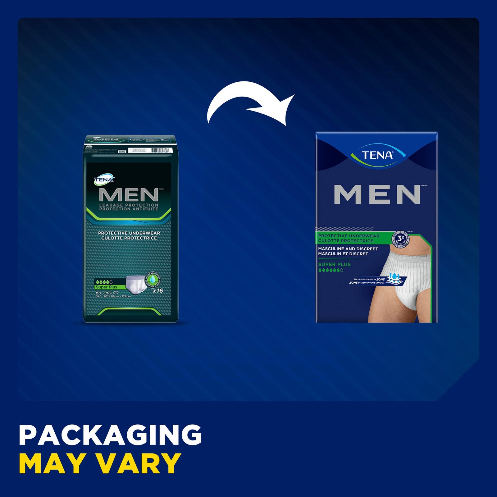 TENA Protective Disposable Underwear Male Men Small Medium – 64 Ct