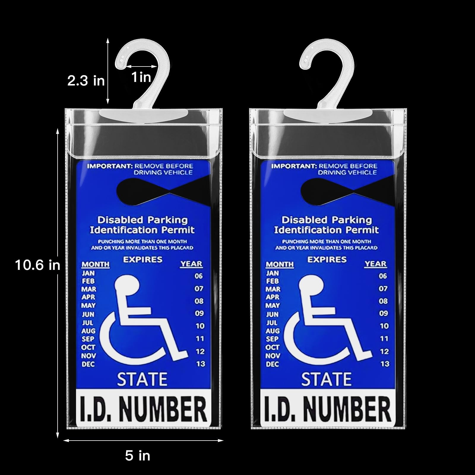 Handicap Placard Holder for Auto, Ultra Transparent Handicapped Placard Holde…