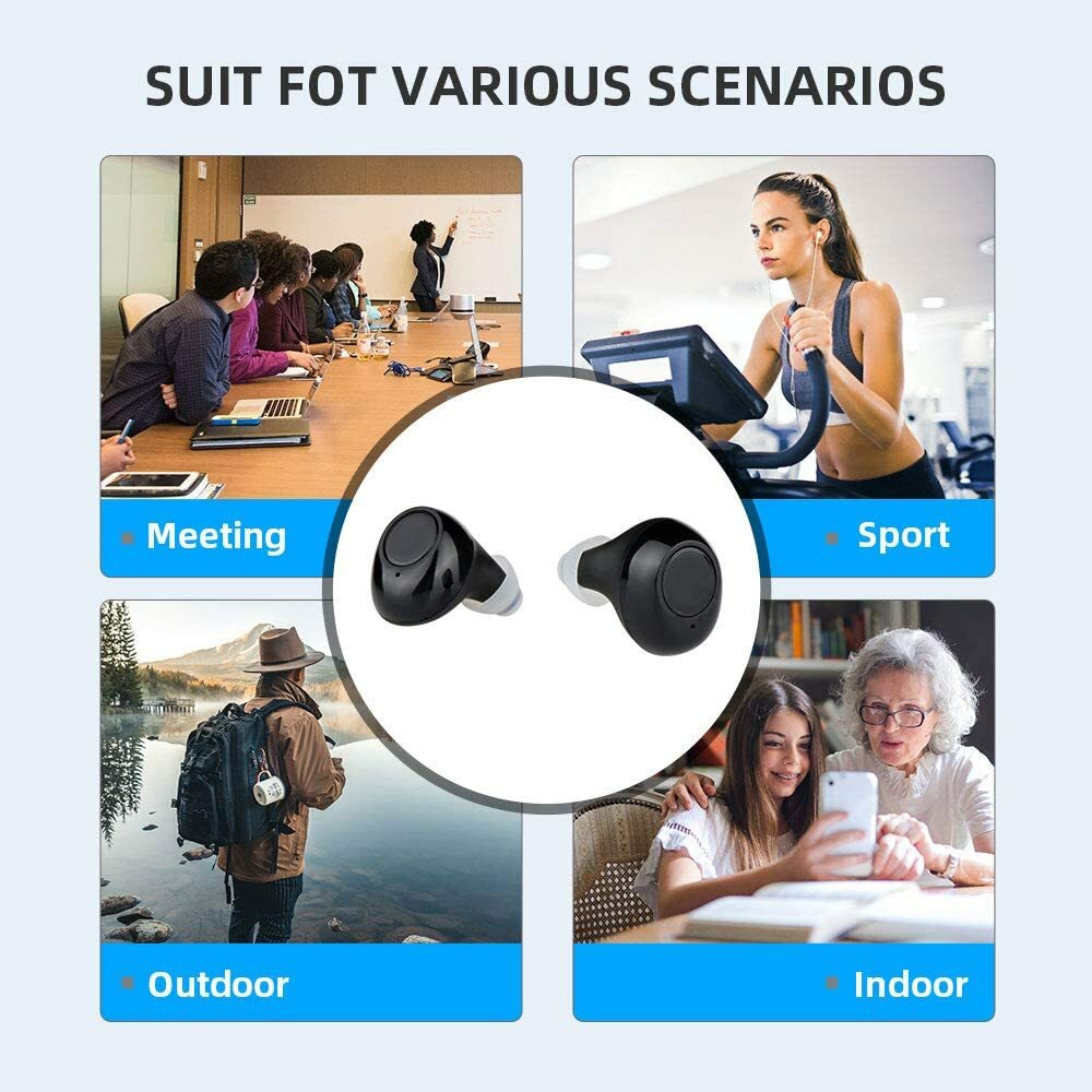 Pair Hearing Aids For Adults Seniors Rechargeable Mini Hide Hearing Loss USA