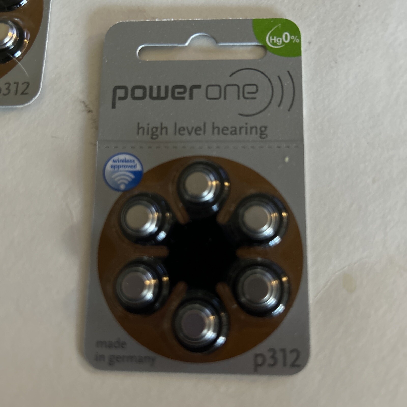Power one high level hearing p312 hearing aid battery 7 Packs 6 Cells Each