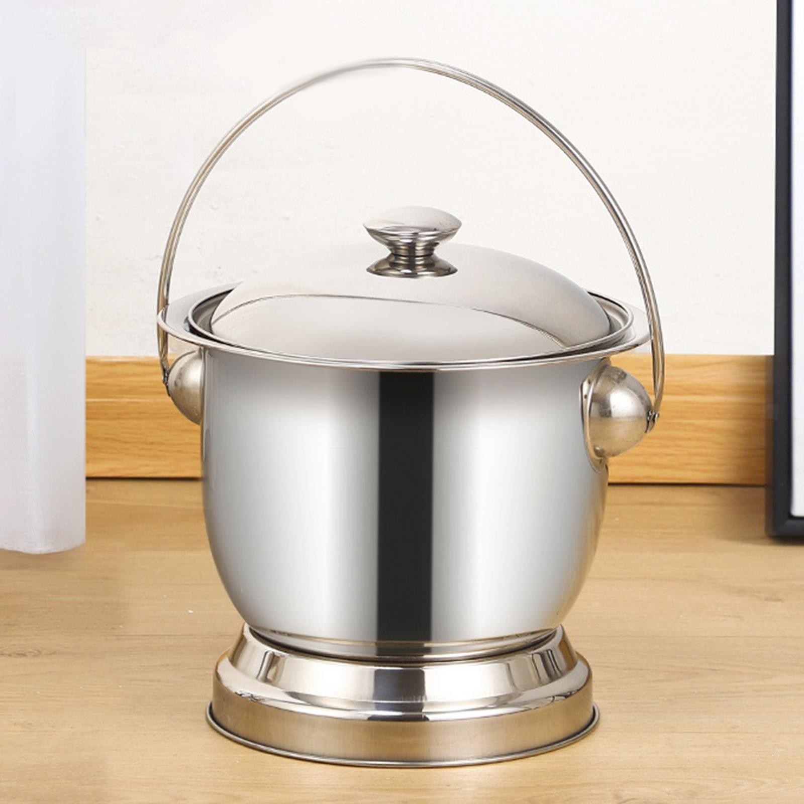 Chamber Pot Stainless Steel Spittoon Chamber Bucket