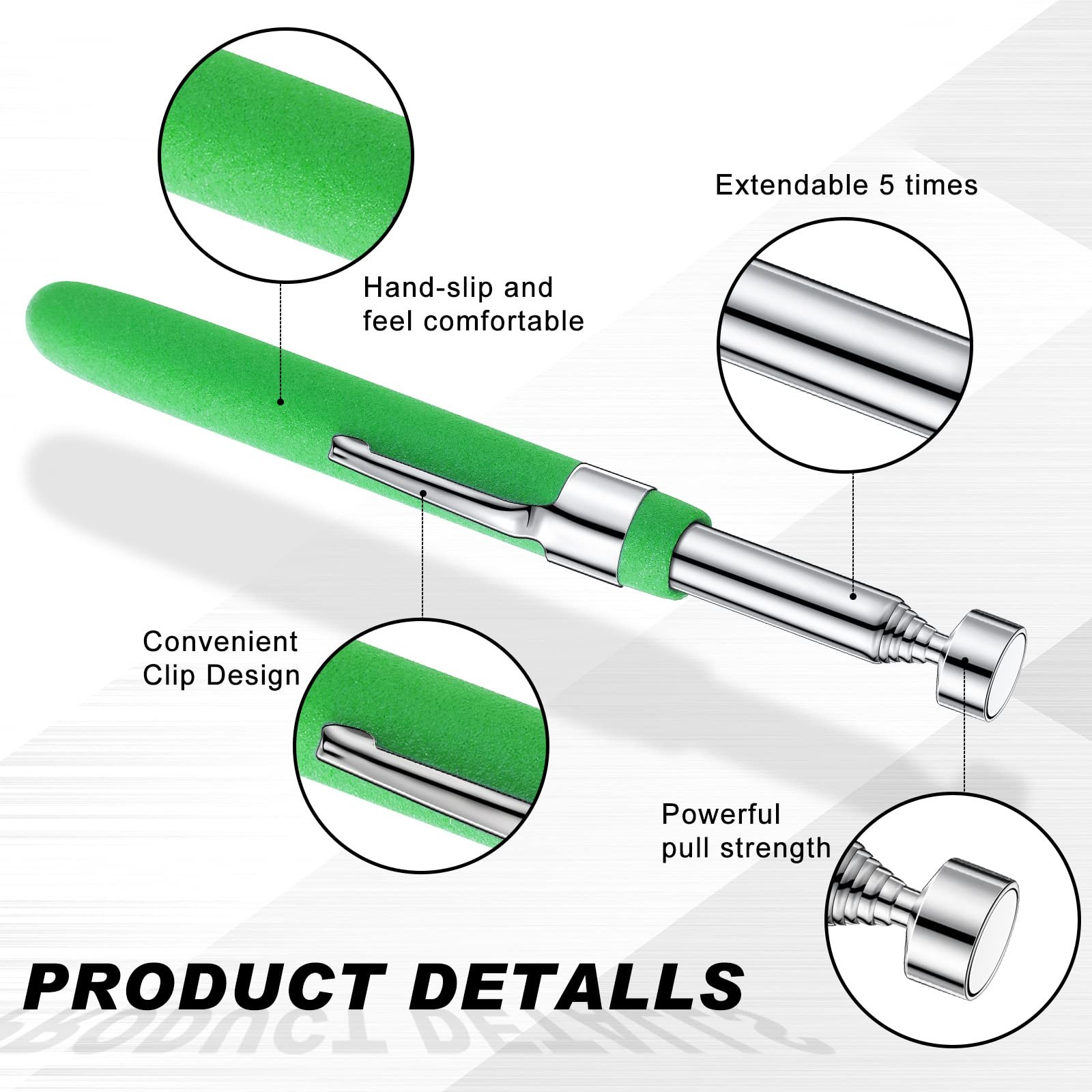 12 Pieces Telescoping Magnetic Pickup Tool 8 Lbs 30 Inch Extendable Magnet Gr…