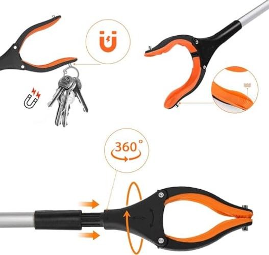 ” Foldable Grabber Reacher Tool,2pcs Reacher Grabber 43 2pcs Light Orange
