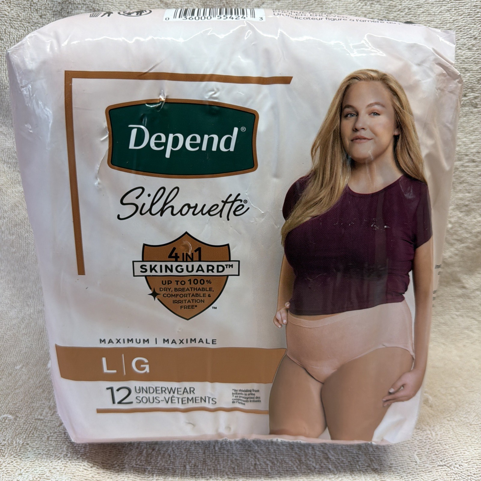 Depend Silhouette Underwear, Large, Maximum Absorbency, 12 Count