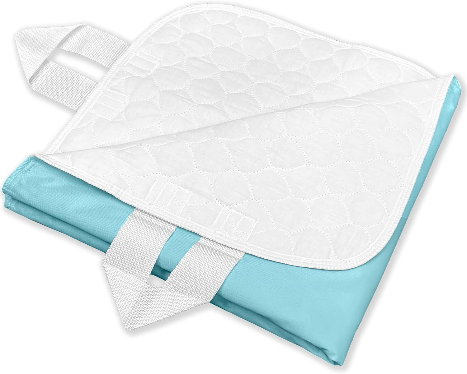 Ultra Soft 4-Layer Washable and Reusable Incontinence Bed Pads with 4 Convenient