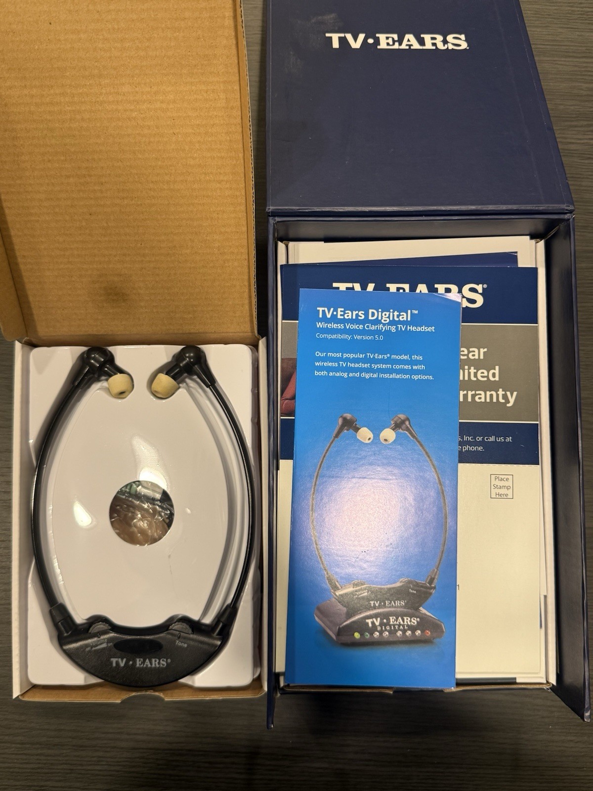 TV Ears Digital Wireless TV Listening System Headset 11741 Open Box NEW