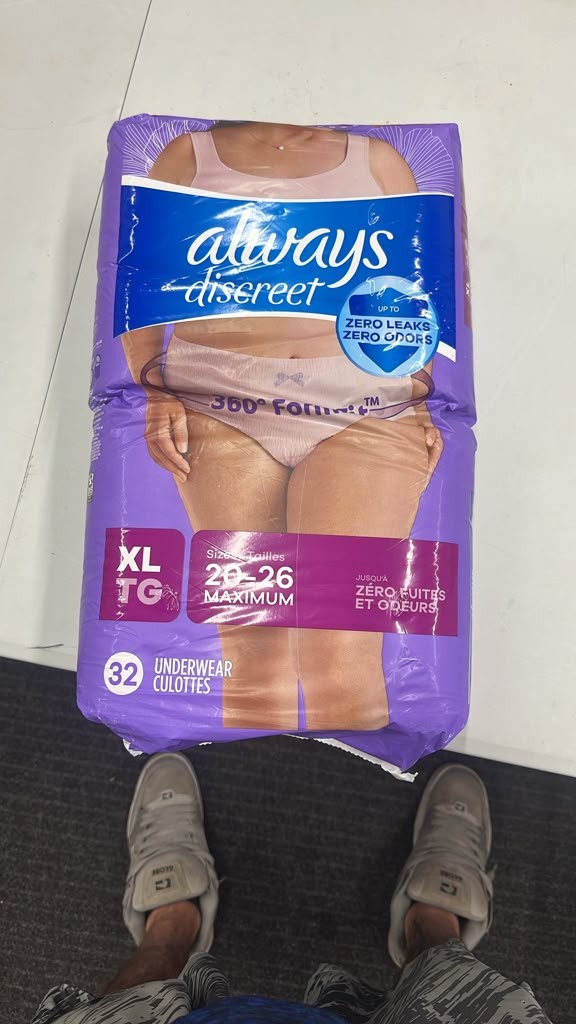 Always Discreet Incontinence Underwear Women Size XL Extra Large 20-26 Maximum 3
