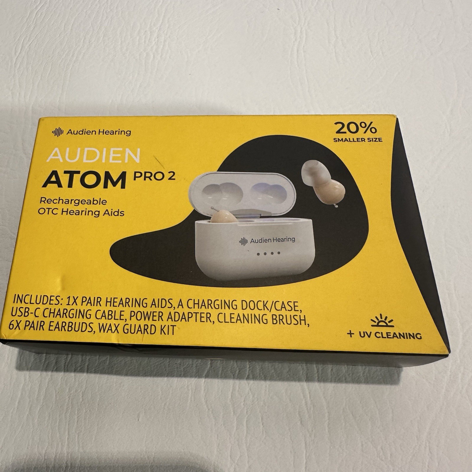 Audien ATOM PRO 2 Wireless Rechargeable OTC Hearing Aid