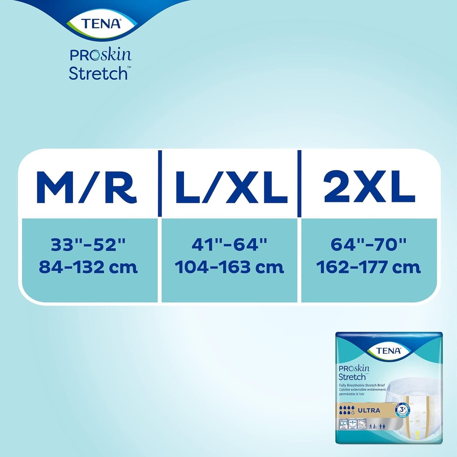 Tena Stretch Incontinence Brief Breathable Stretch Ultra Absorbency L/XL 36 Ct