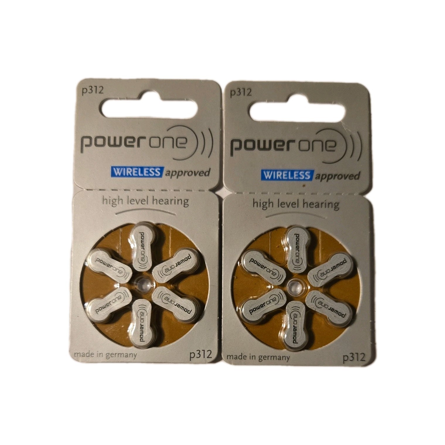 Power One Wireless Approved P312 Hearing Aid Batteries 12 Batteries Exp 09/2026