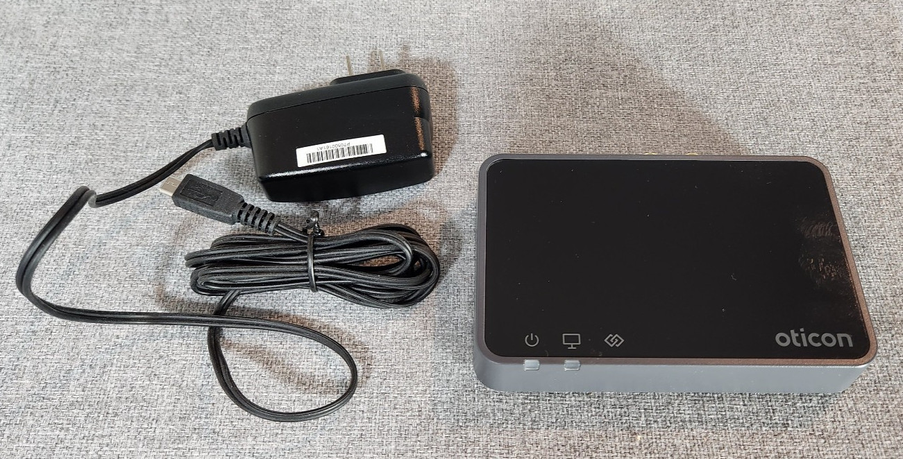 Oticon TV Adapter 3.0 For Hearing Aids TVA3 Dolby Digital Audio Unit and Charger