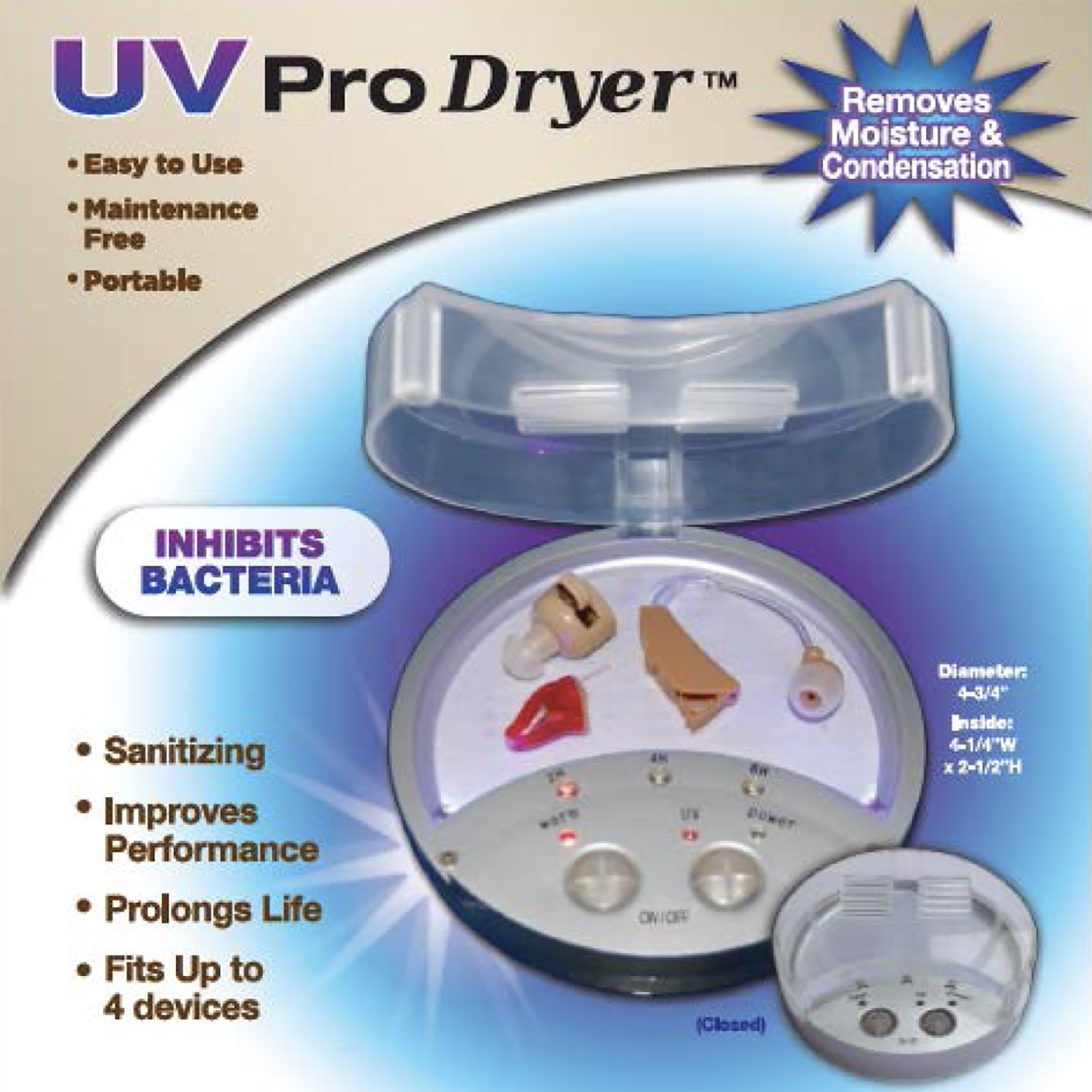 UV Pro Hearing Aid Dryer – UV Sanitize & Dry