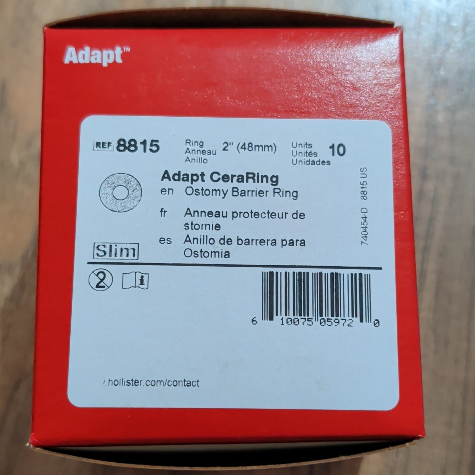 Hollister Adapt CeraRing Slim Barrier Ring 2 in (48mm) MPN 8815 Box of 10