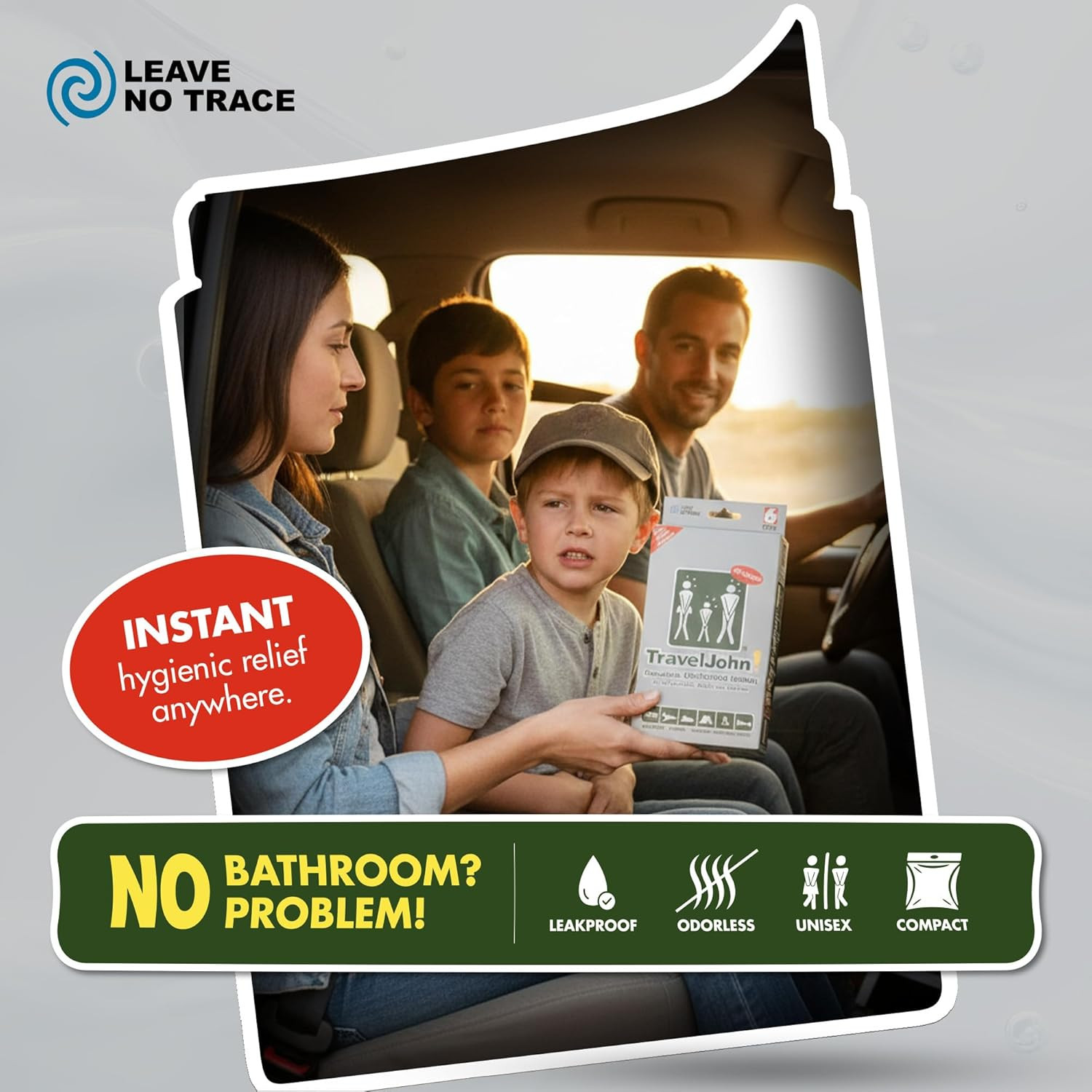 Resealable Disposable Urinal Bags – Road Trip Essentials for Men, Women & Kids –