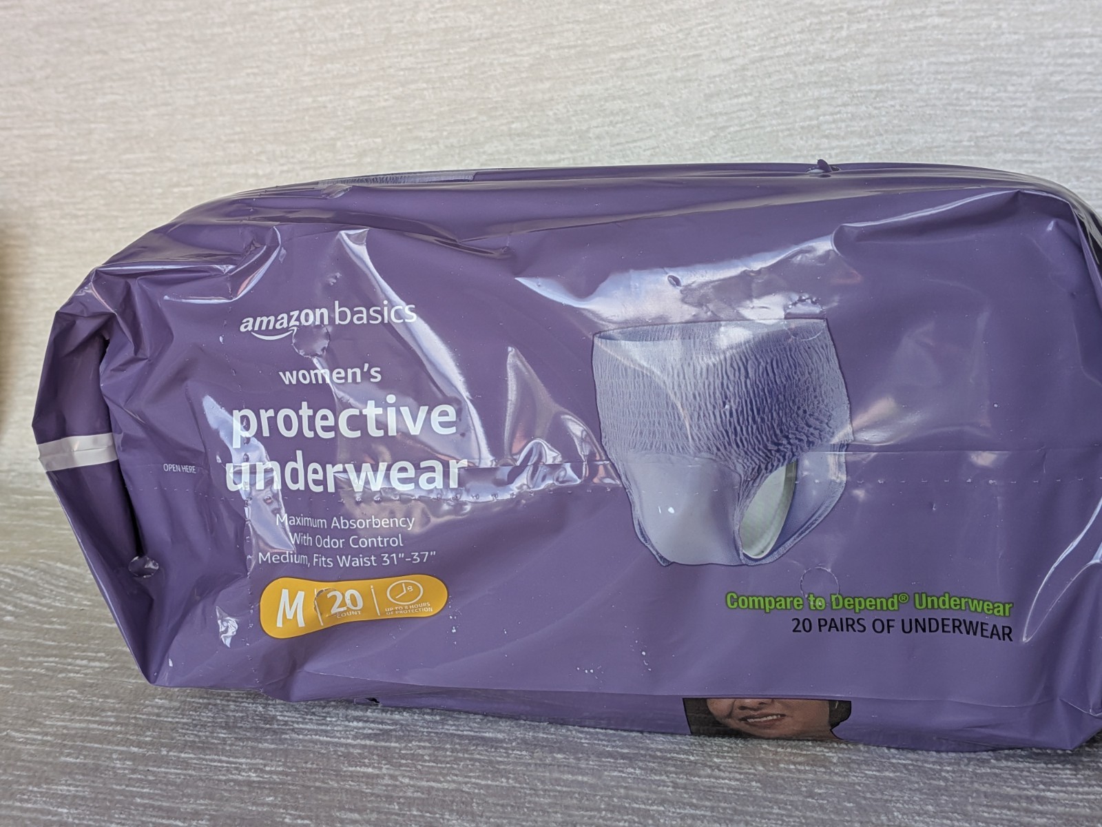 Amazon Basics Incontinence Underwear Pull On Protective Disposable 20 Count