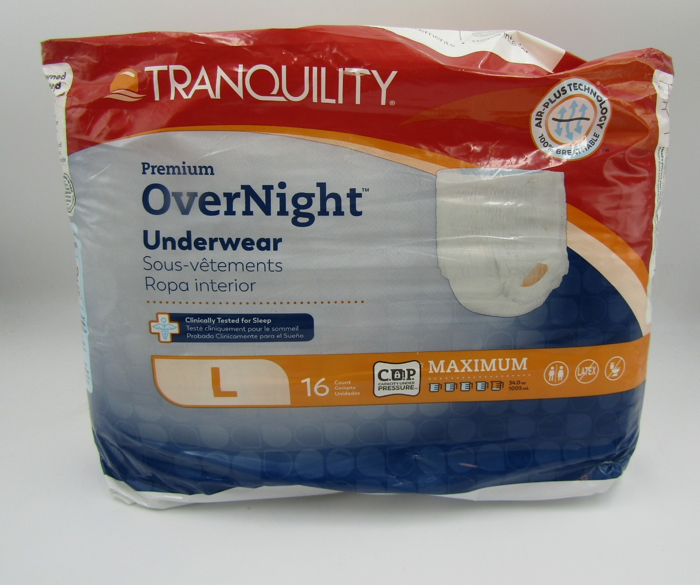 TRANQUILITY Large Premium OverNight Disposable Absorbent Underwear (16 CT) New