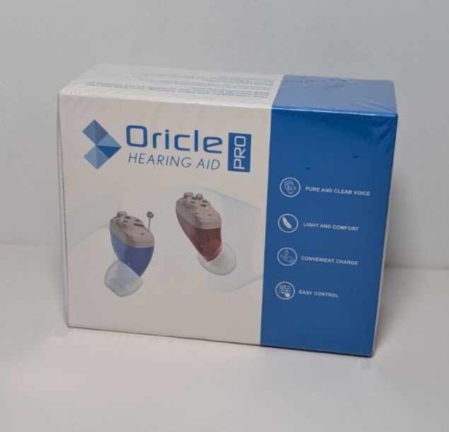 Oricle PRO Hearing Aid for Adults w/ Charging Case – New/Sealed!
