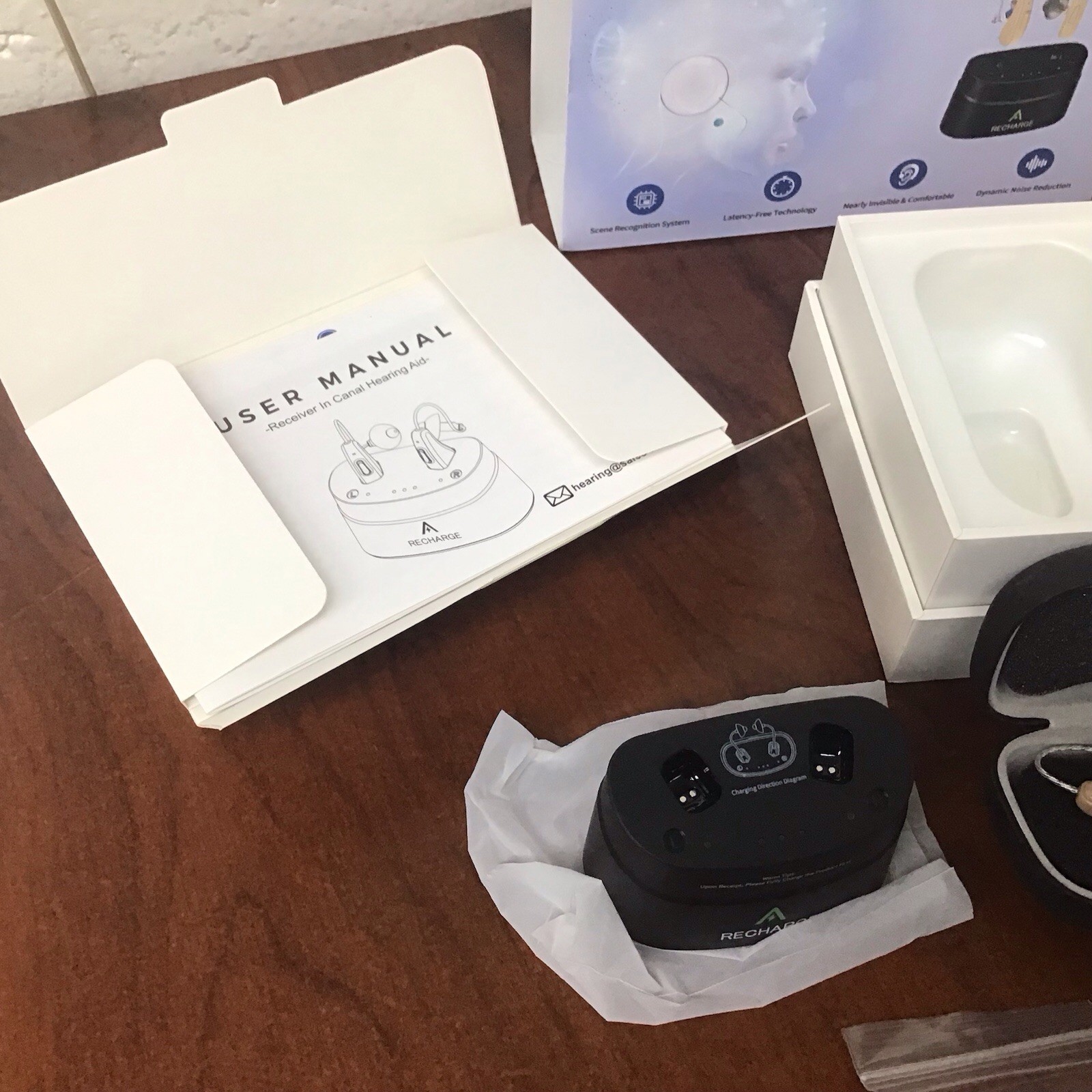 RIC Hearing Aids for Seniors Rechargeable Receiver-In-Canal Hearing Aid with Noi