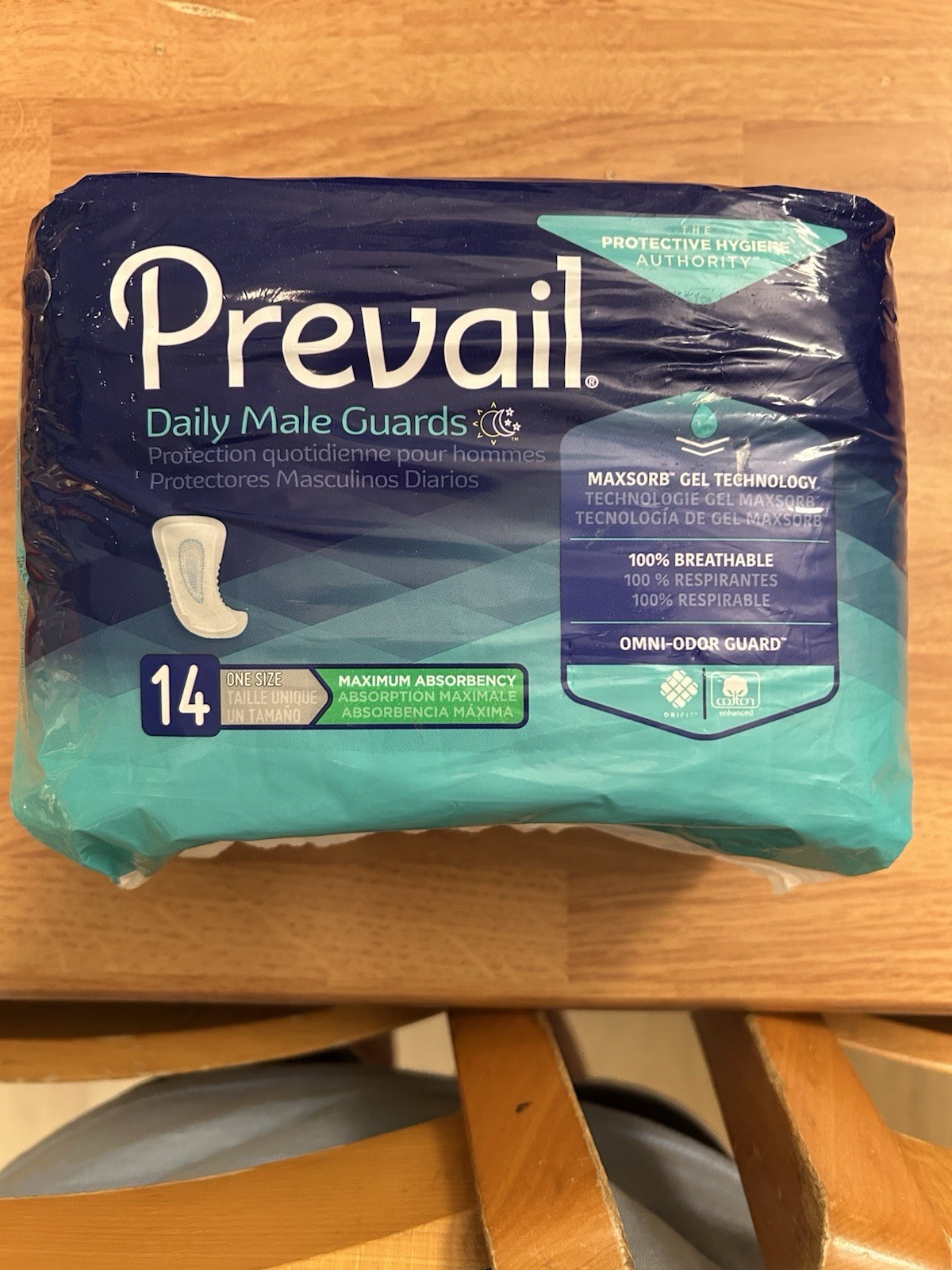 Prevail Daily Male Guards Incontinence Pads, 14 Count – 1 Pack (PV811)
