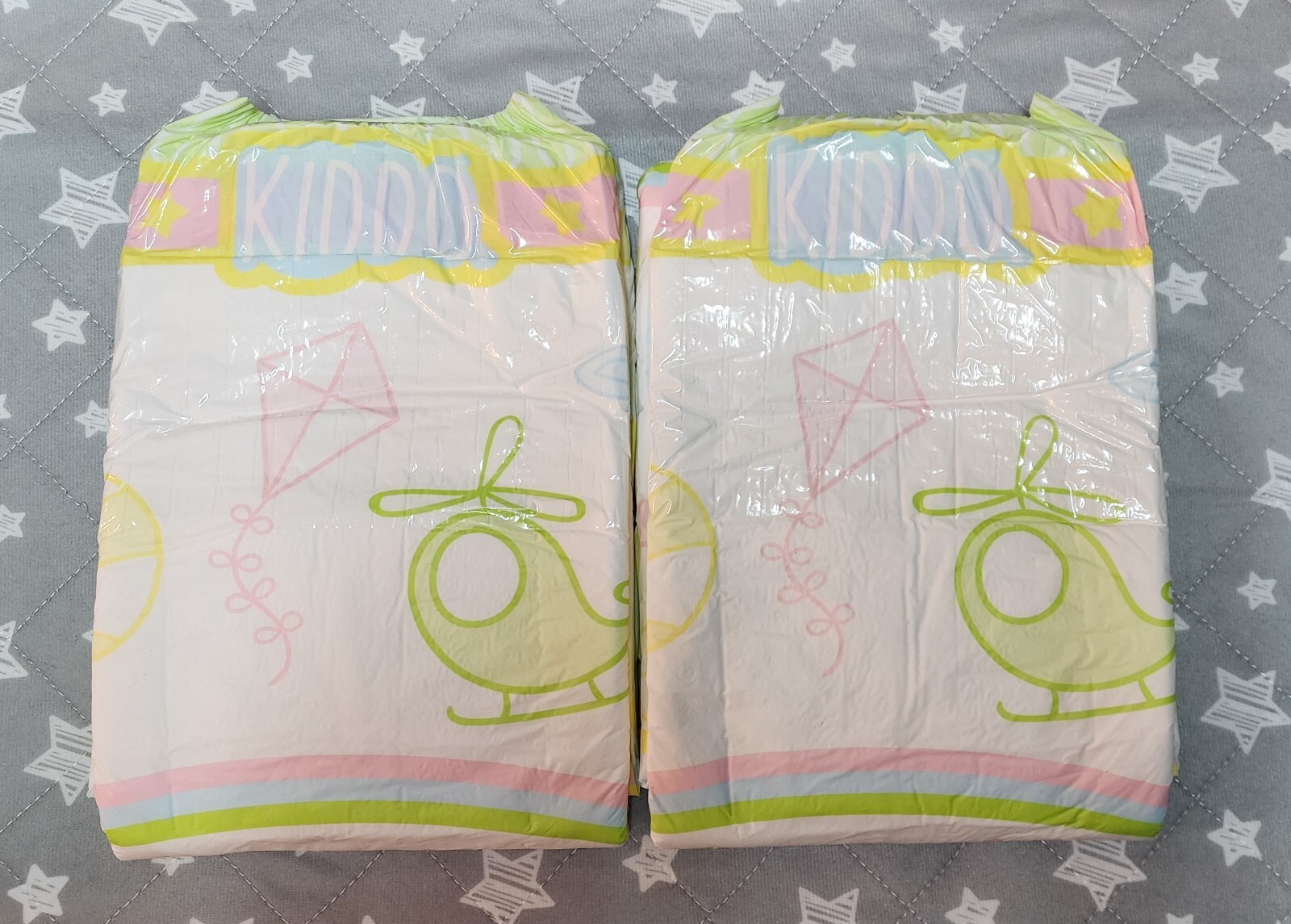 Kiddo Playtime Lot of 2 Adult Abdl Diapers Size Large