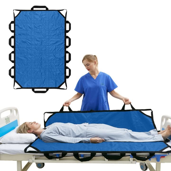Bed Positioning Pad with Reinforced Handle 70″ X 40″ X 40″, Light Blue