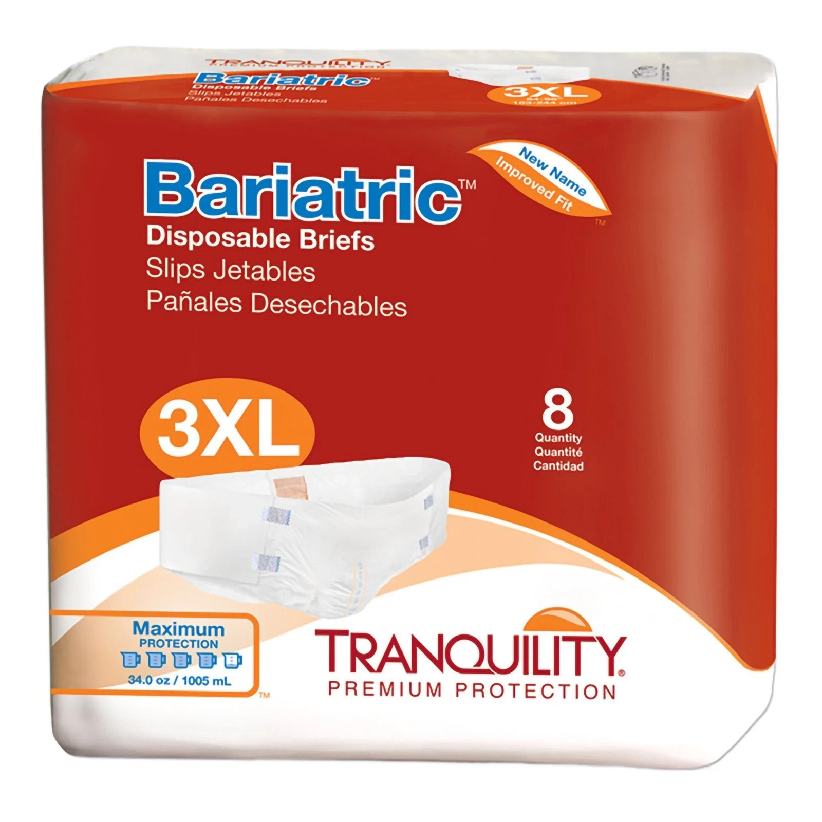 Tranquility Bariatric Incontinence Brief, 3X-Large, 16 Count