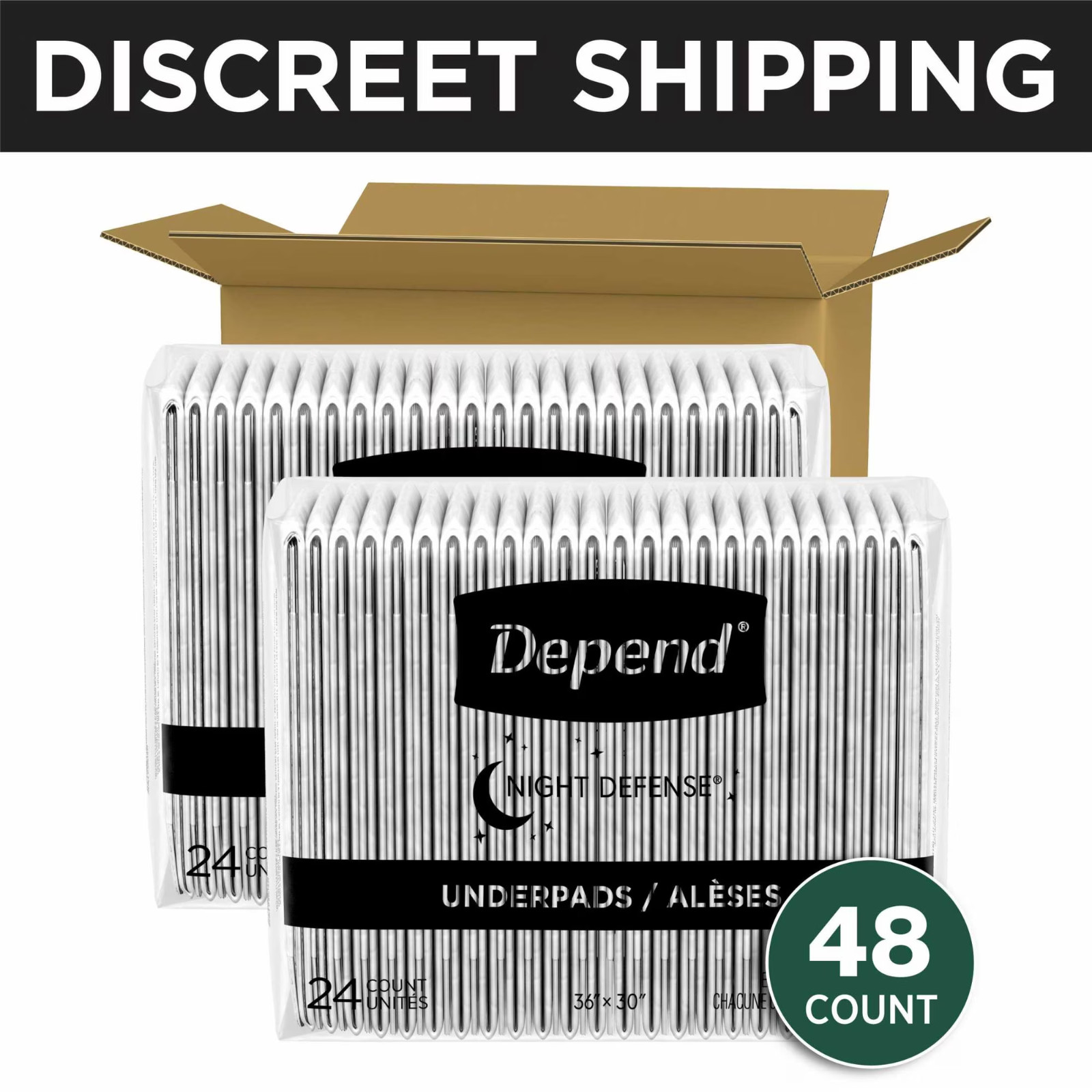 Depend Underpads XL 36″ x 30″ Disposable Incontinence Bed Pads 48 Count