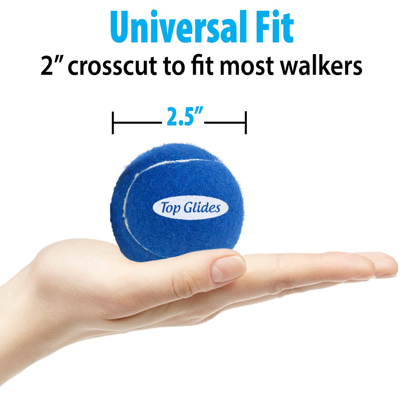 Pre-cut Walker Tennis Ball Glides – Any Color – 1 Pair