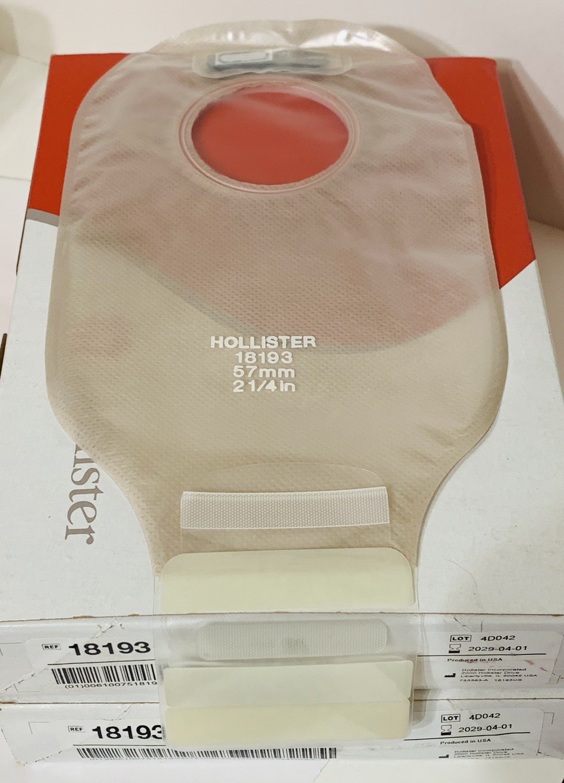 2 BOXES Hollister #18193 Drainable Pouch w/Filter, 2-1/4″ 2BX/10EA Exp.2030/11