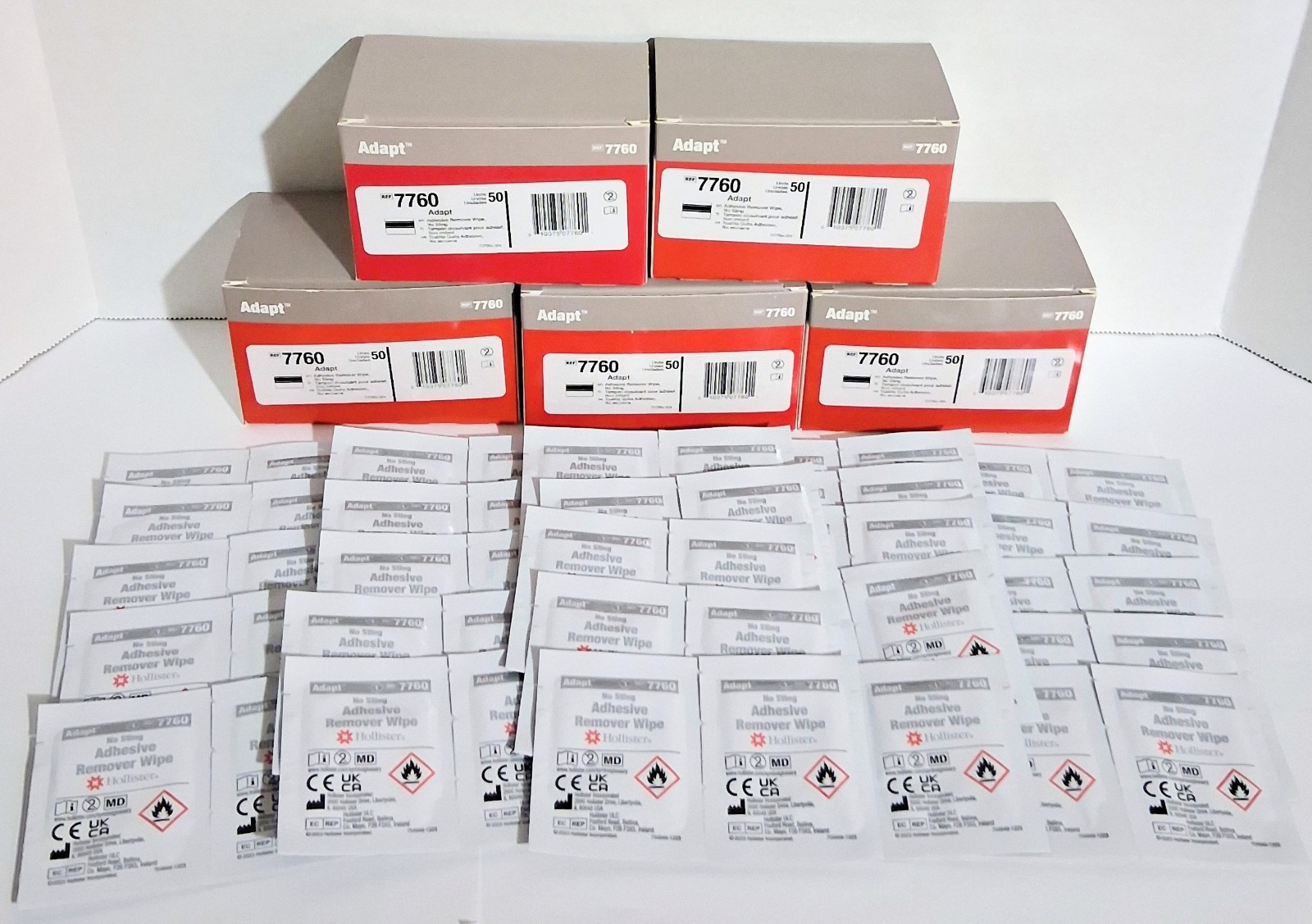 Hollister 7760 Adapt Universal Adhesive Remover Wipes 5 BOXES Exp 2031