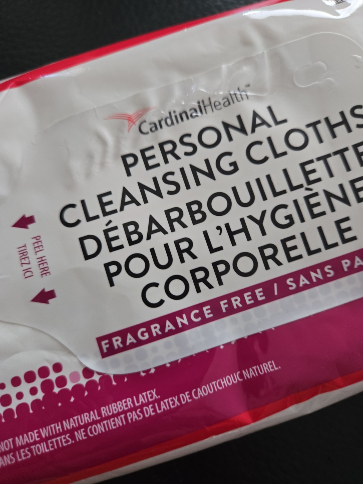 Cardinal Health Personal Cleansing Cloths Fragrance Free 2AWU-42 42 count 7/27
