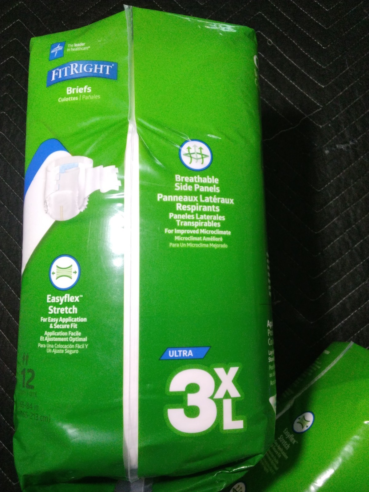 (2 Packs) Fit Right Briefs-Size 3XL-12 Count. Crafted for unisex use