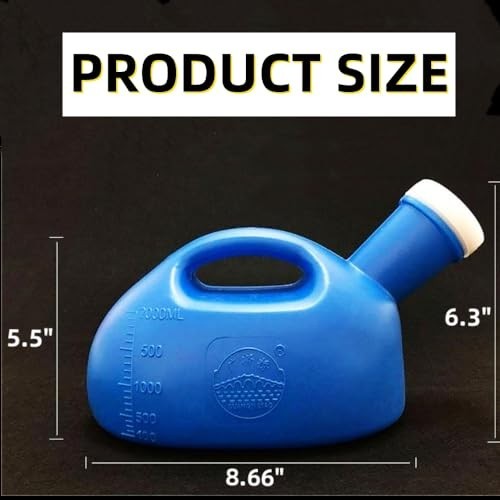 Men’s 2000ML Portable Potty,YUMSUM Pee Bottle Male Urinal Collector for Hospital