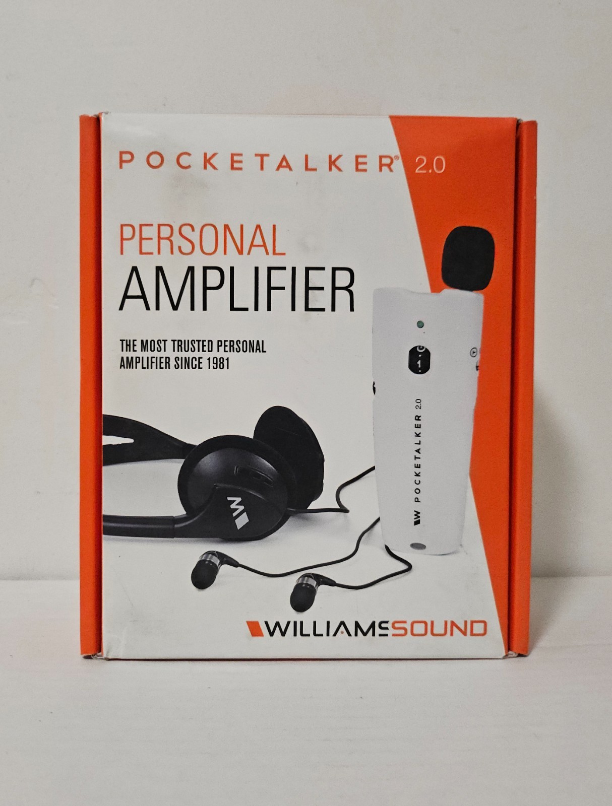 Williams Sound Pocketalker 2.0 Personal Amplifier Bundle PKT 2.0 VA RCH – New OB