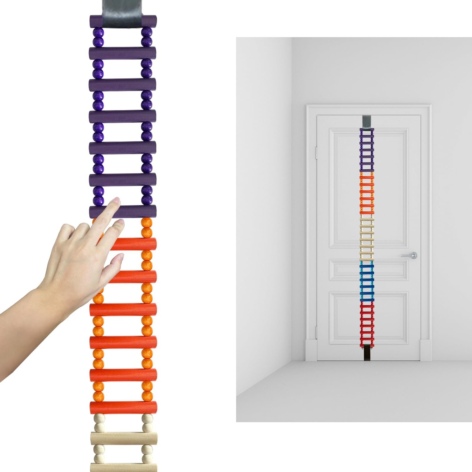 Portable Over-The-Door Shoulder Finger Ladder, Shoulder Pain Relief Wooden Fi…