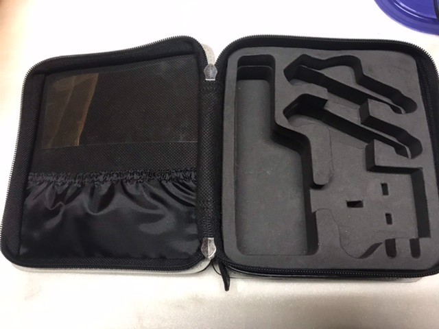 Comfort Audio Contego black leather* zippered padded carrying case storage box