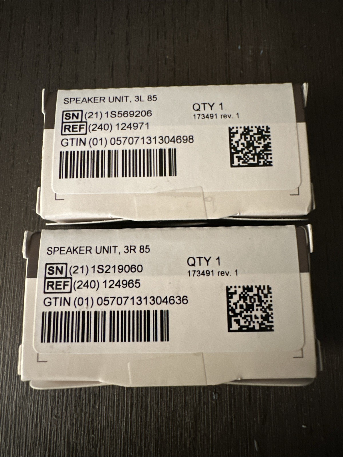 Set Of Oticon MiniFit C1 Detect (3-85-R, 3-85-L) Receivers Size 3