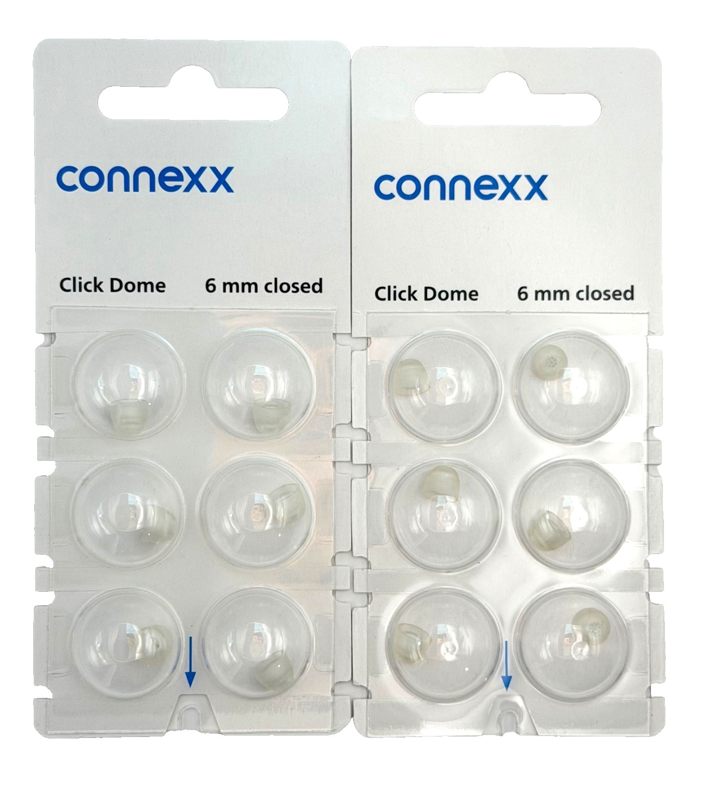 Connexx 6mm Closed Click Domes Fits Signia NX ,X & TruHearing 19 & 5 Technology