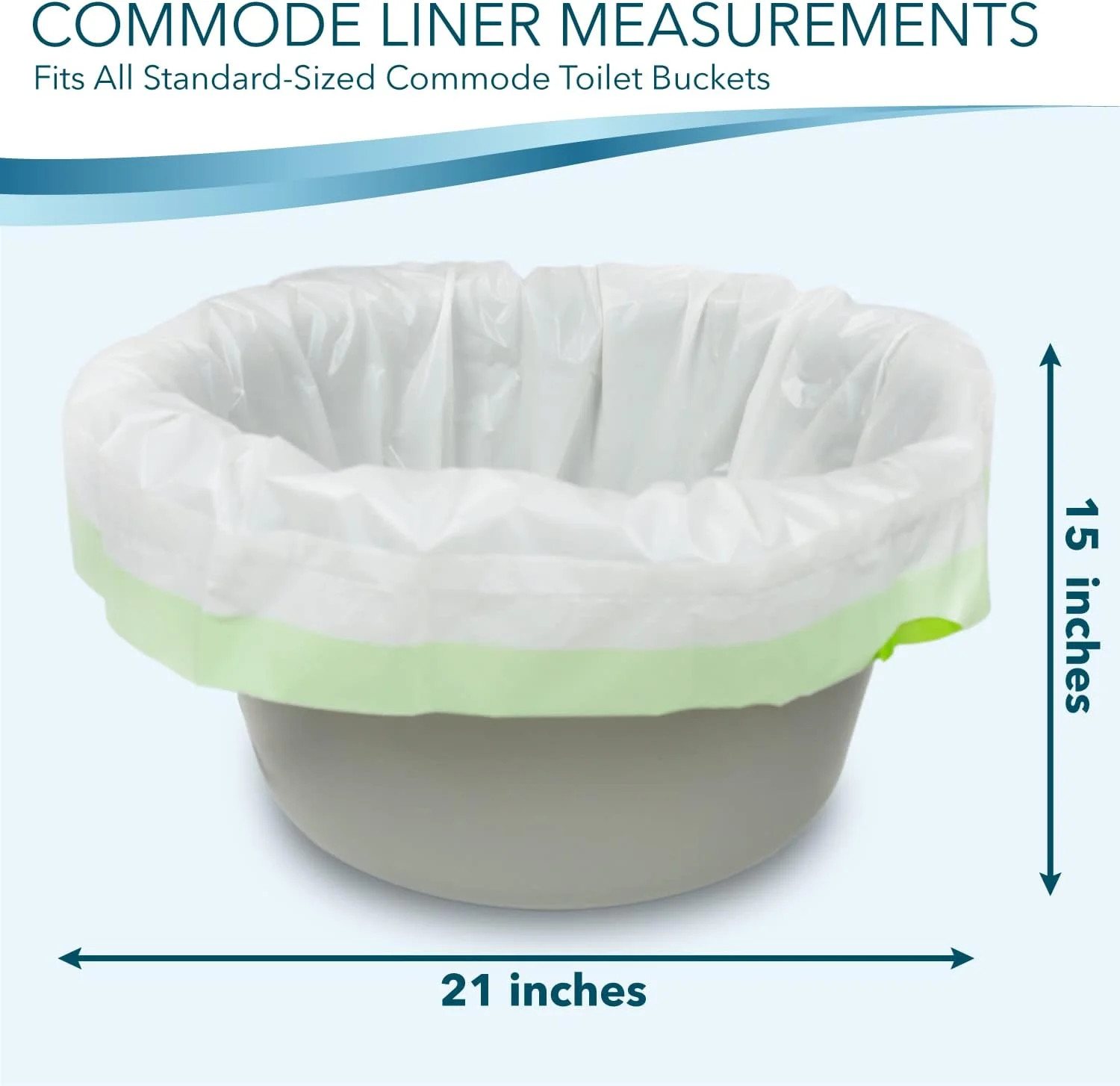 TidyCare Bedside Commode Liners for Portable Toilet Chair Bucket and Bedpan | Va