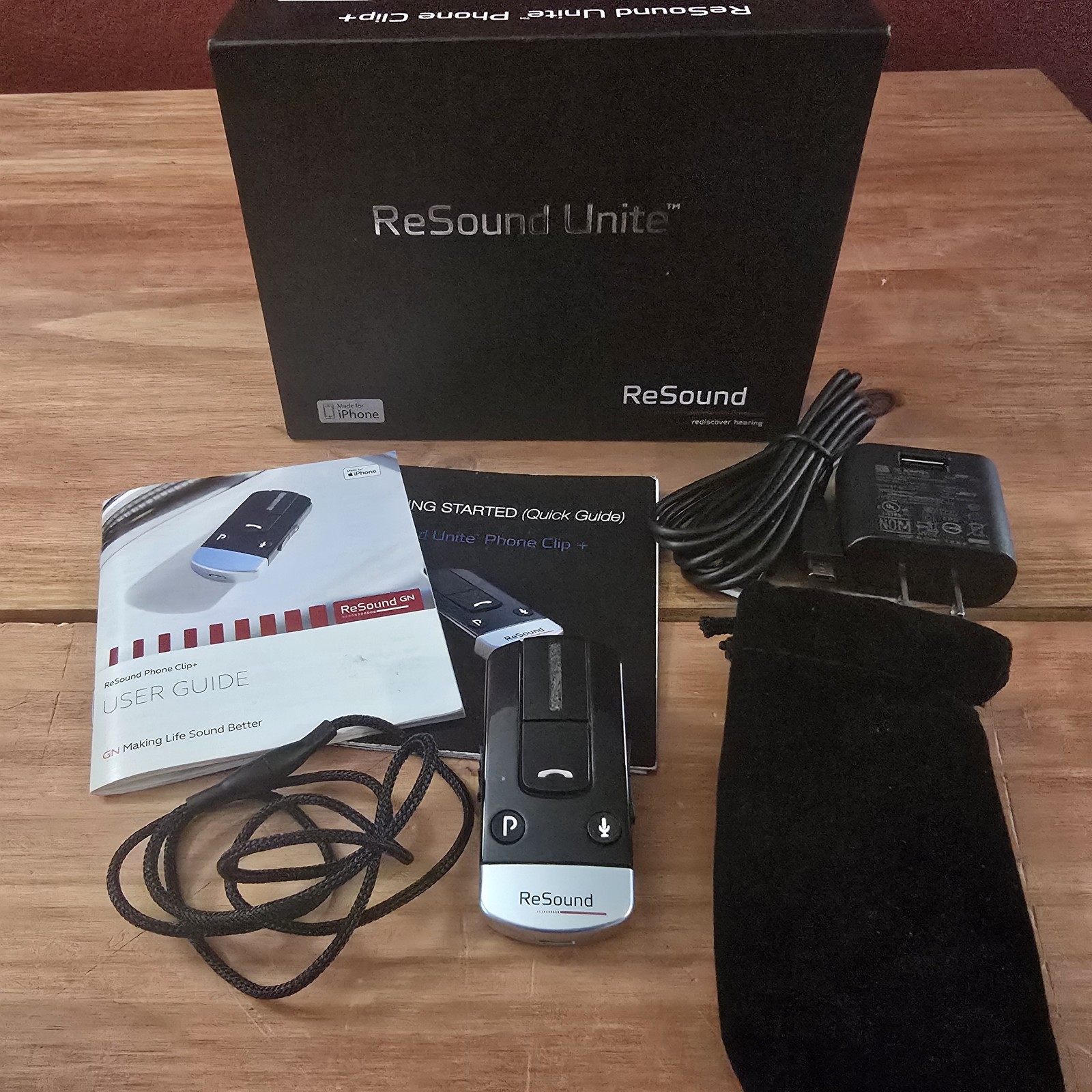 ReSound Unite Phone Clip+ Plus Bluetooth Streamer Hearing Aid Accessory Kit